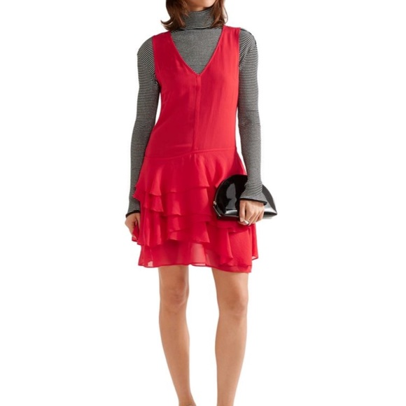 Mercer Ruffled Silk-Chiffon Mini Dress - Picture 3 of 4